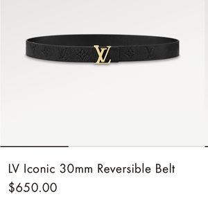 LV iconic 30mm reversible belt. Monogram.